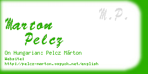 marton pelcz business card